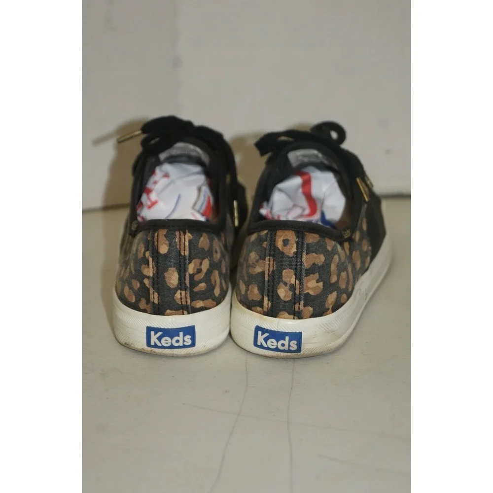 Keds Kickstart Women's Size 7.5 Shoes Black Leopard Print Low Top Sneaker